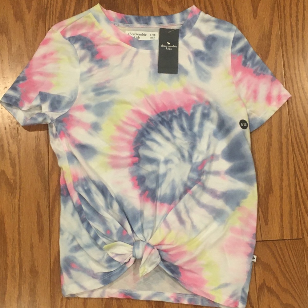 Multi color tie dye knot shirt